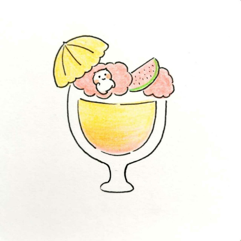 马克笔简笔画可爱食物图片