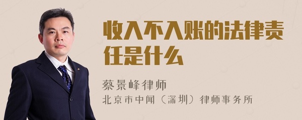 收入不入账的法律责任