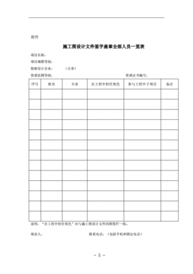 施工图签字盖章规定