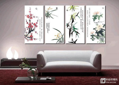 沙发后面挂什么画好