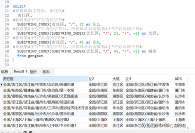 mysql截取字符串