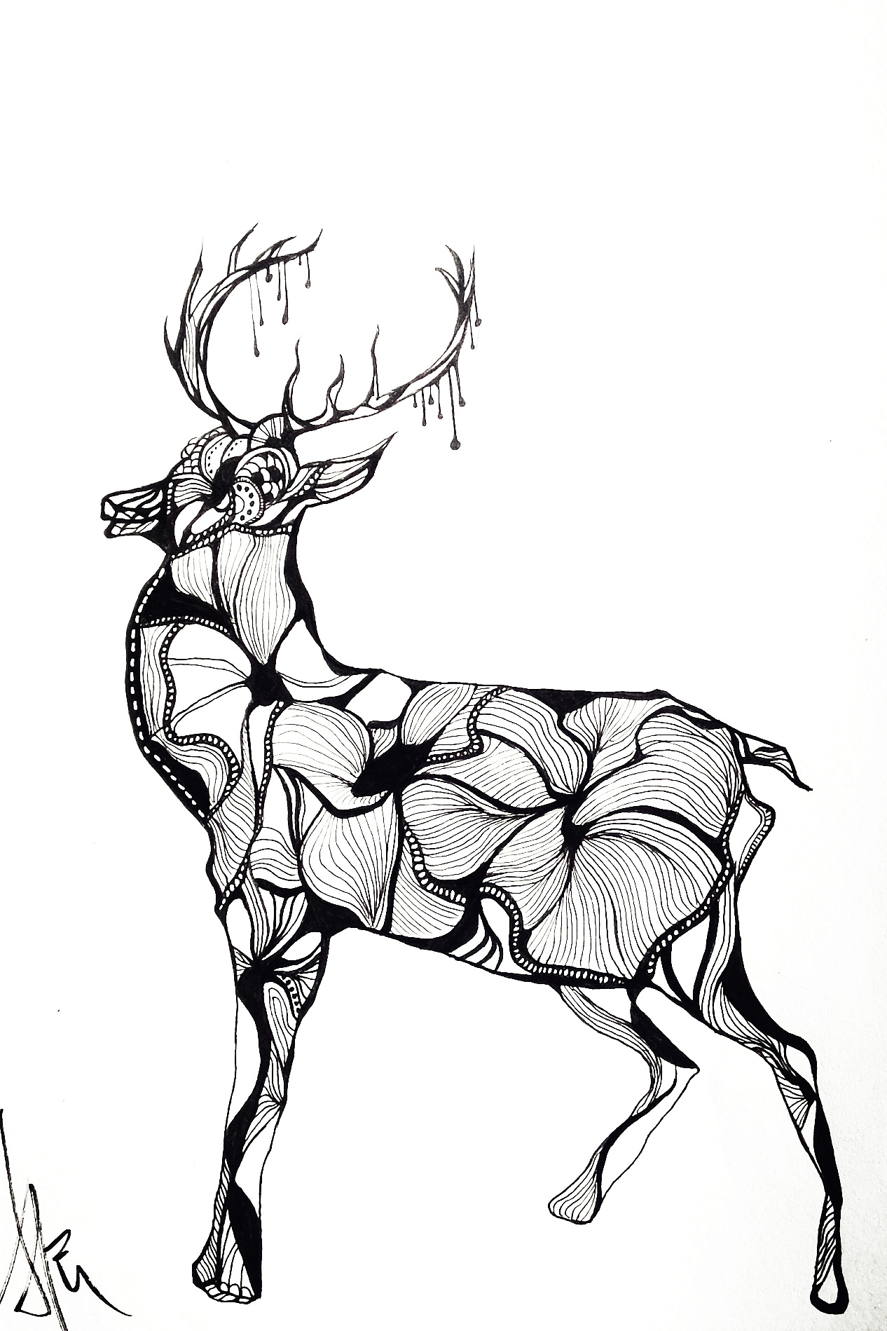 创意线描装饰画