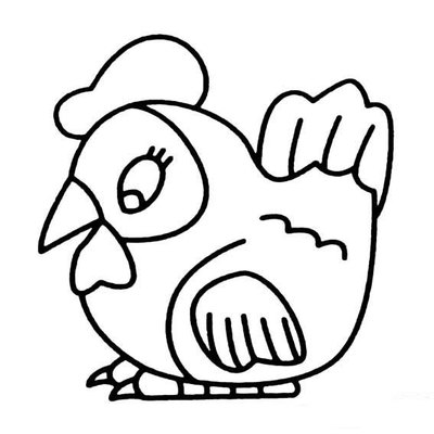 儿童简笔画鸡的简单画法