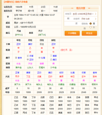 我的生辰八字