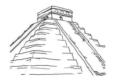 玛雅金字塔图片简笔画图片