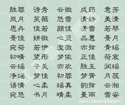 宋词里适合女孩名字