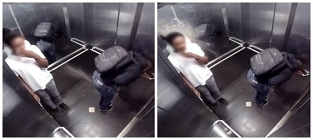 巴西男子电梯中恶搞