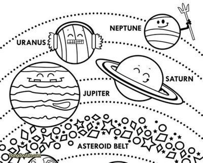 宇宙星球简笔画