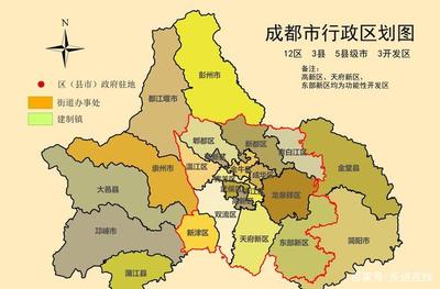 成都区划地图