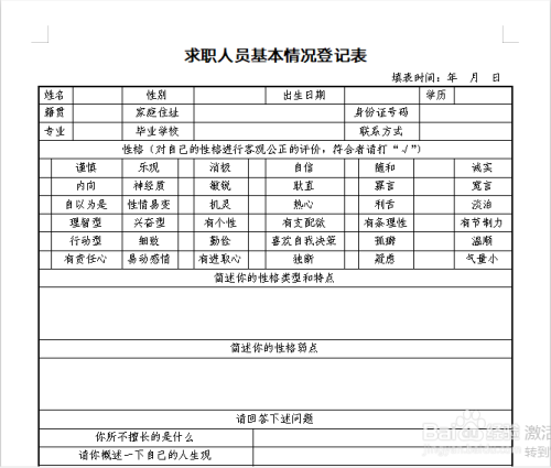 人员情况怎么写