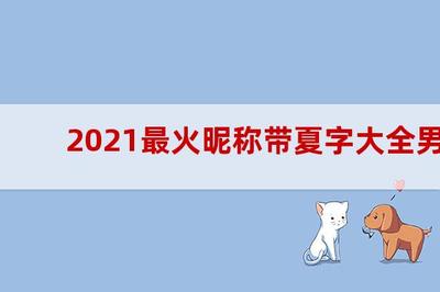 带有夏字的网名