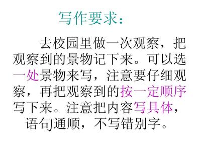四年级观察景物的作文怎么写