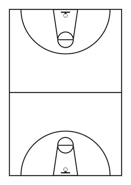 篮球场的简笔画图片