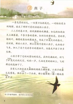 燕子课文第二段怎么讲