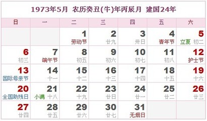 农历5月24是多少号