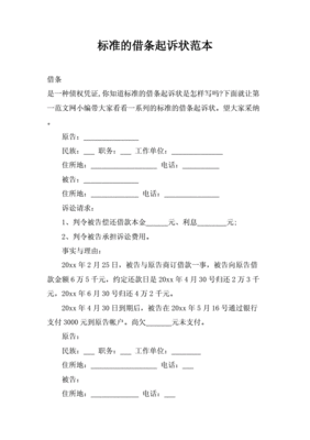 个人起诉书怎么写范文