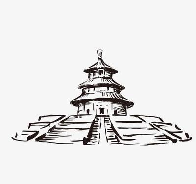 北京标志性建筑简笔画