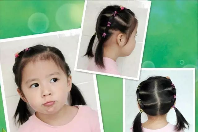 幼儿园女孩表演发型