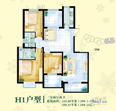 80平米户型图