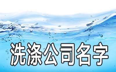 洗涤公司名字大全