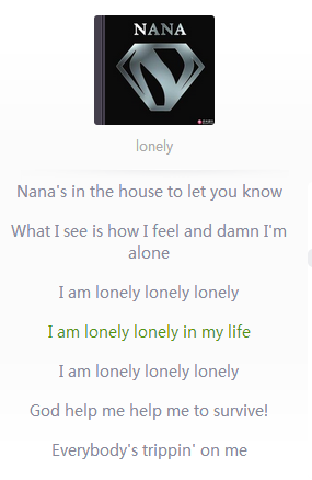 Lonely歌词译文nana