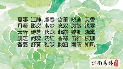 女孩有诗意涵养的名字