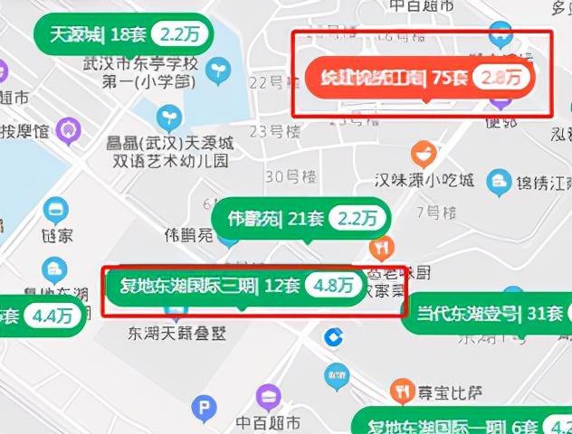 武汉东湖附近房价
