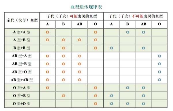亲子鉴定 血型