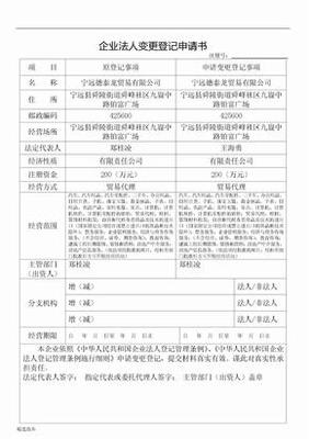 如何变更企业法人
