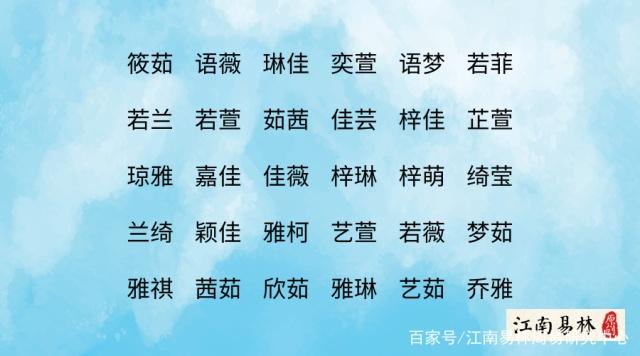 女孩子名字文雅有寓意