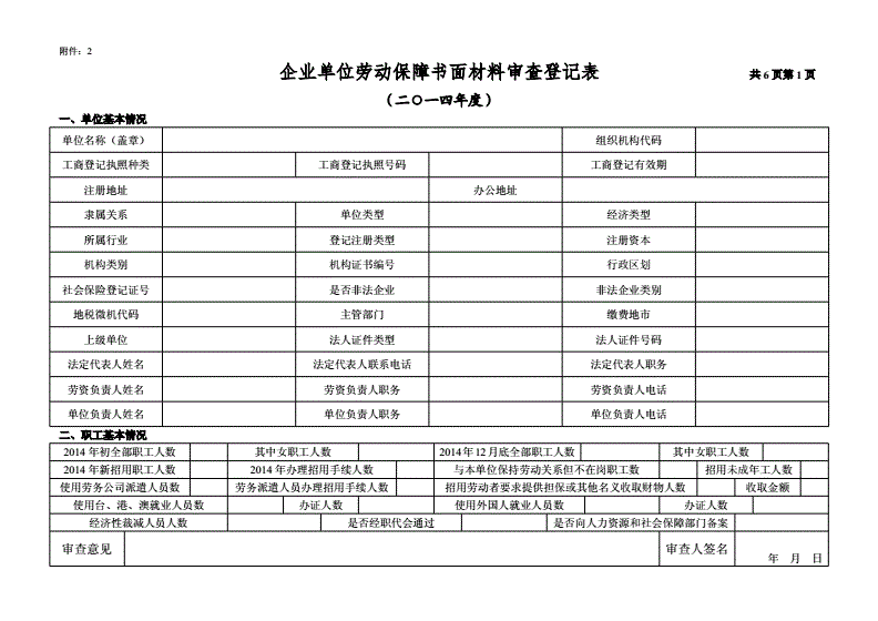 劳动保障书面审查