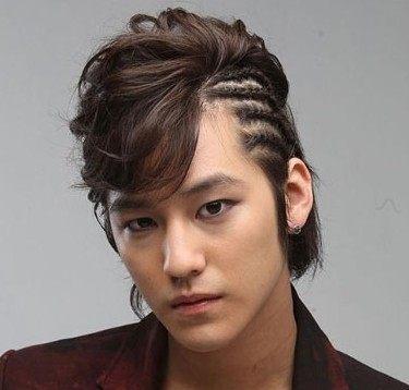 向后梳中长发男