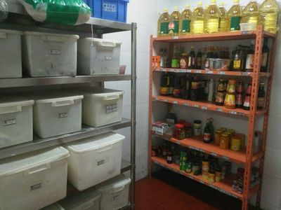 员工厨房调料摆放