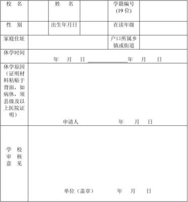 因家庭写休学申请书怎么写