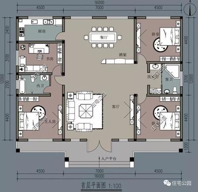 平层别墅户型图