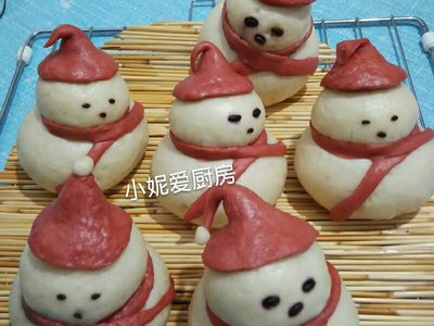 雪人馒头制作方法