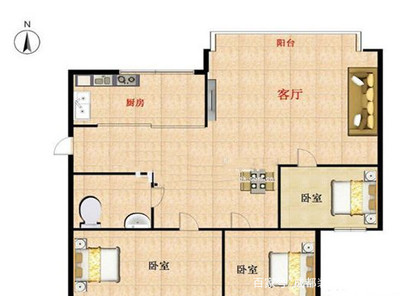 90平米户型
