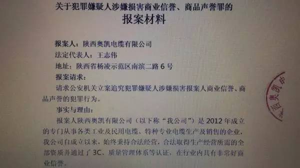 报案材料范本