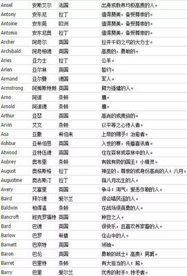 男生用的名字