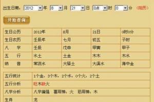 八字命盘查询