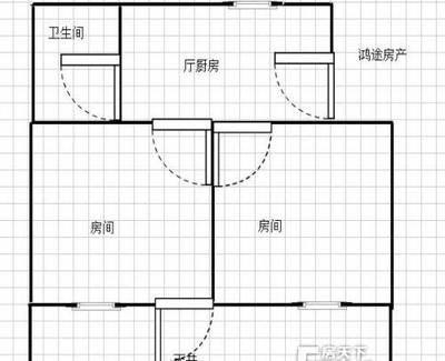 底楼是厨房 上面三卫生间