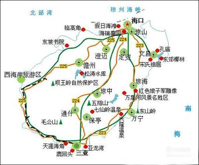 海南旅游地图