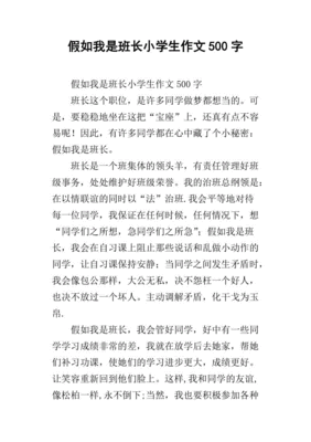 假如我是大学班长作文怎么写