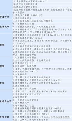 轻伤鉴定标准