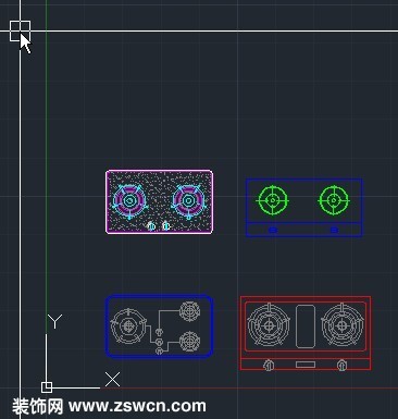 cad厨房灶台尺寸