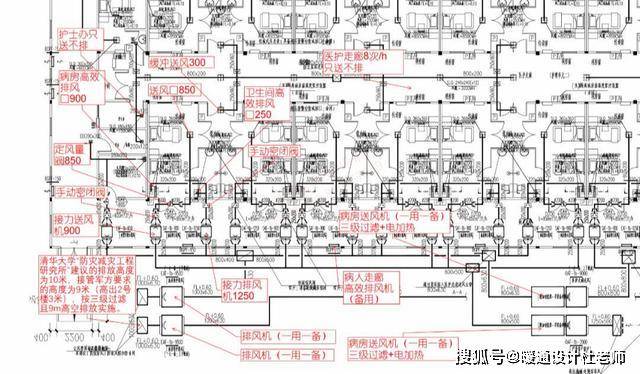 ICU病房标准平面设计图 