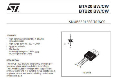 bta08600b可用什么替换