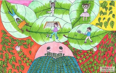 绿色家园绘画大全