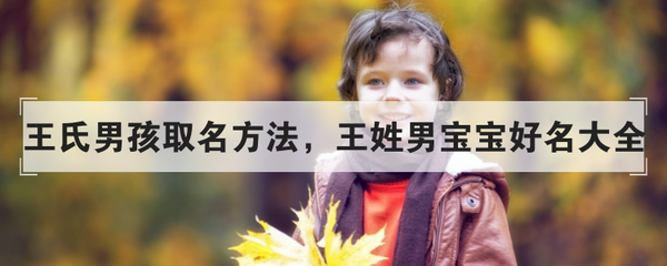王姓取名字大全男孩