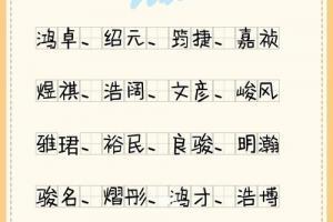 孟姓男孩起名大全